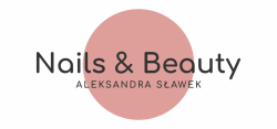 Nails & Beauty - Logo na różowym kole S