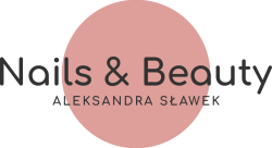 Nails & Beauty - Logo na różowym kole S (przezroczyste tło)
